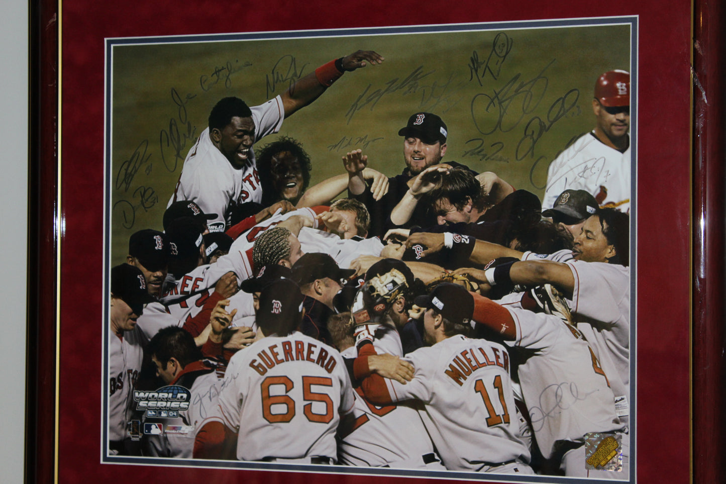 Red Sox 2004 Champions "Reverse the Curse" Team-Signed and Framed Picture 28x28
