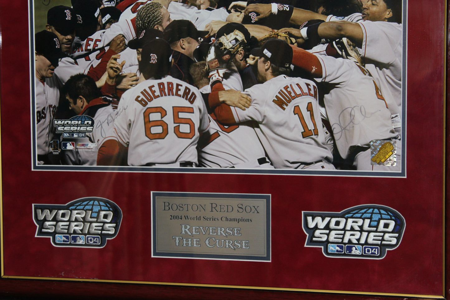 Red Sox 2004 Champions "Reverse the Curse" Team-Signed and Framed Picture 28x28