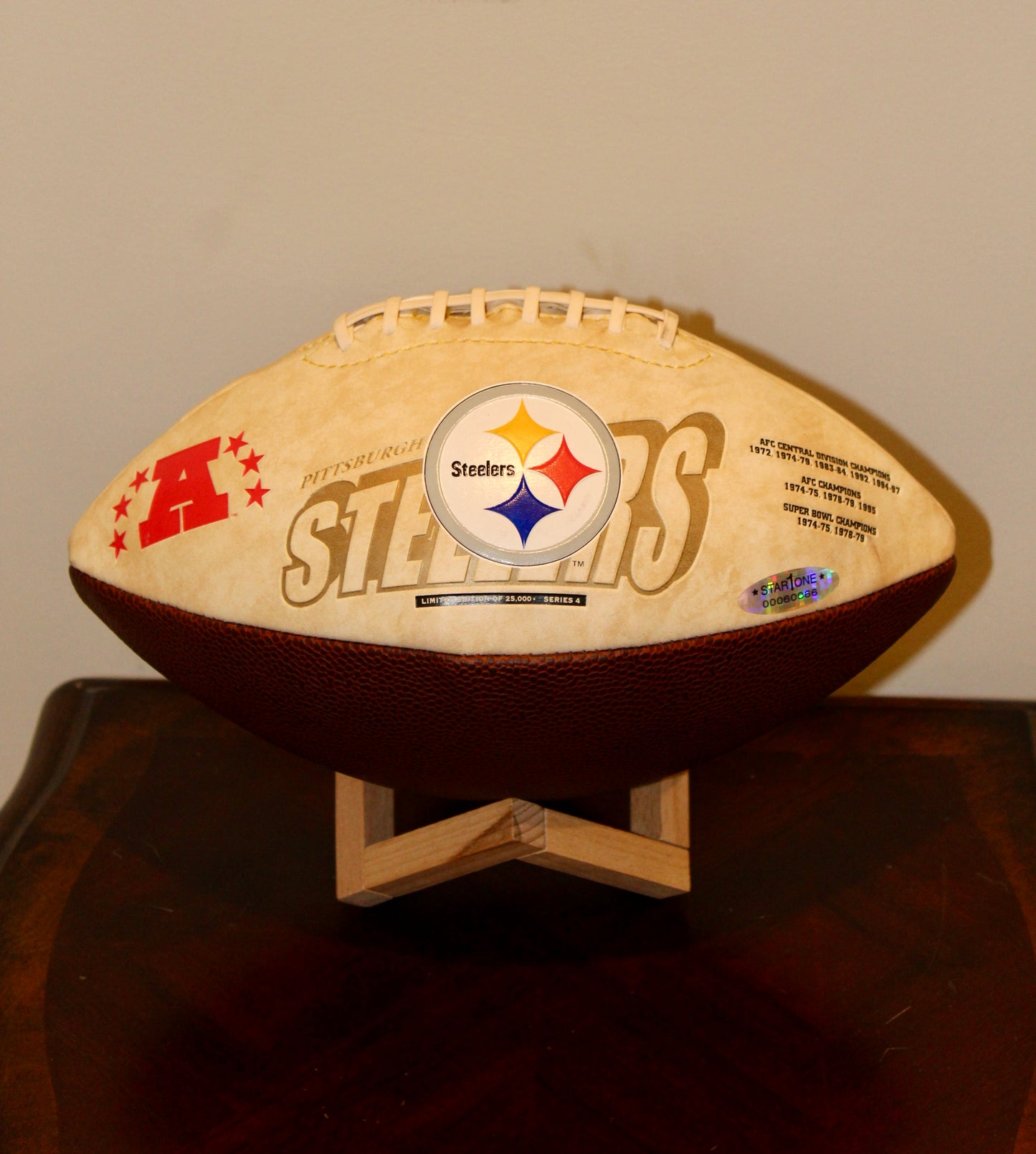 Lynn Swann Signed Steelers Emblem Football