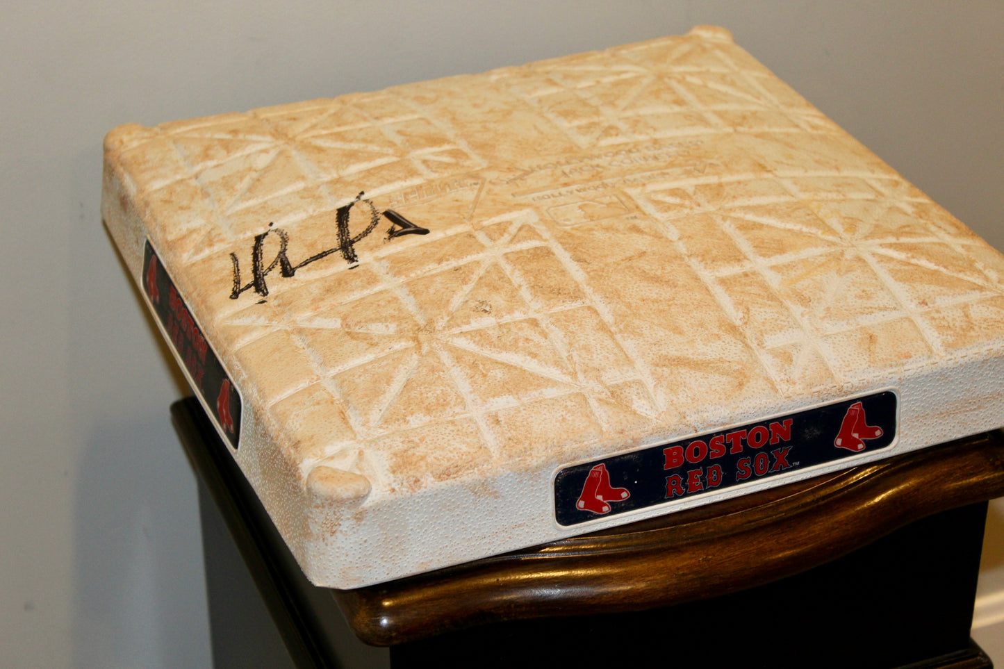 David Ortiz Signed Game-Used (10/3/09) 2nd Base from Fenway Park 15x15x3