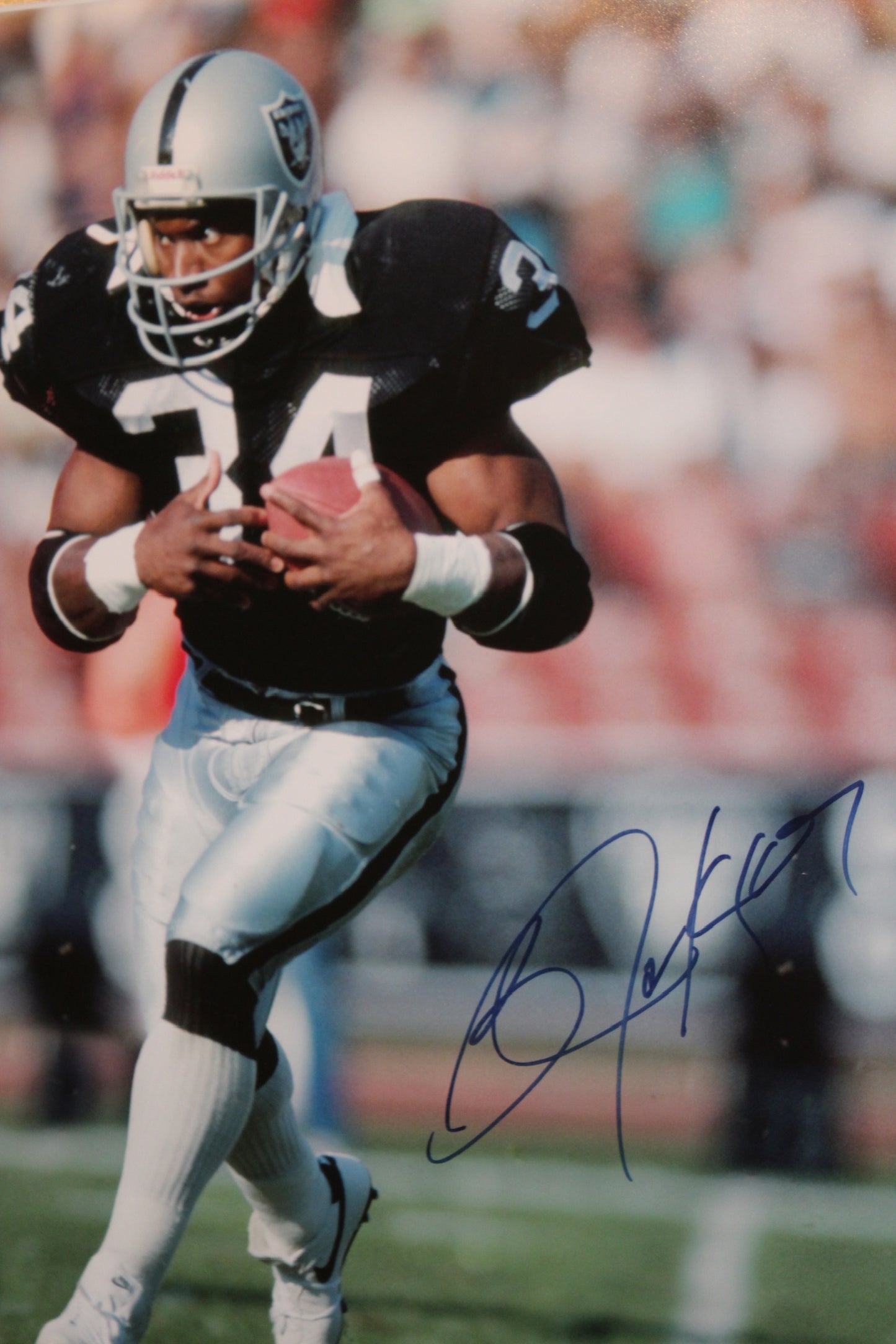 Rare Bo Jackson Oakland Raiders Era Signed Framed Picture 24x28