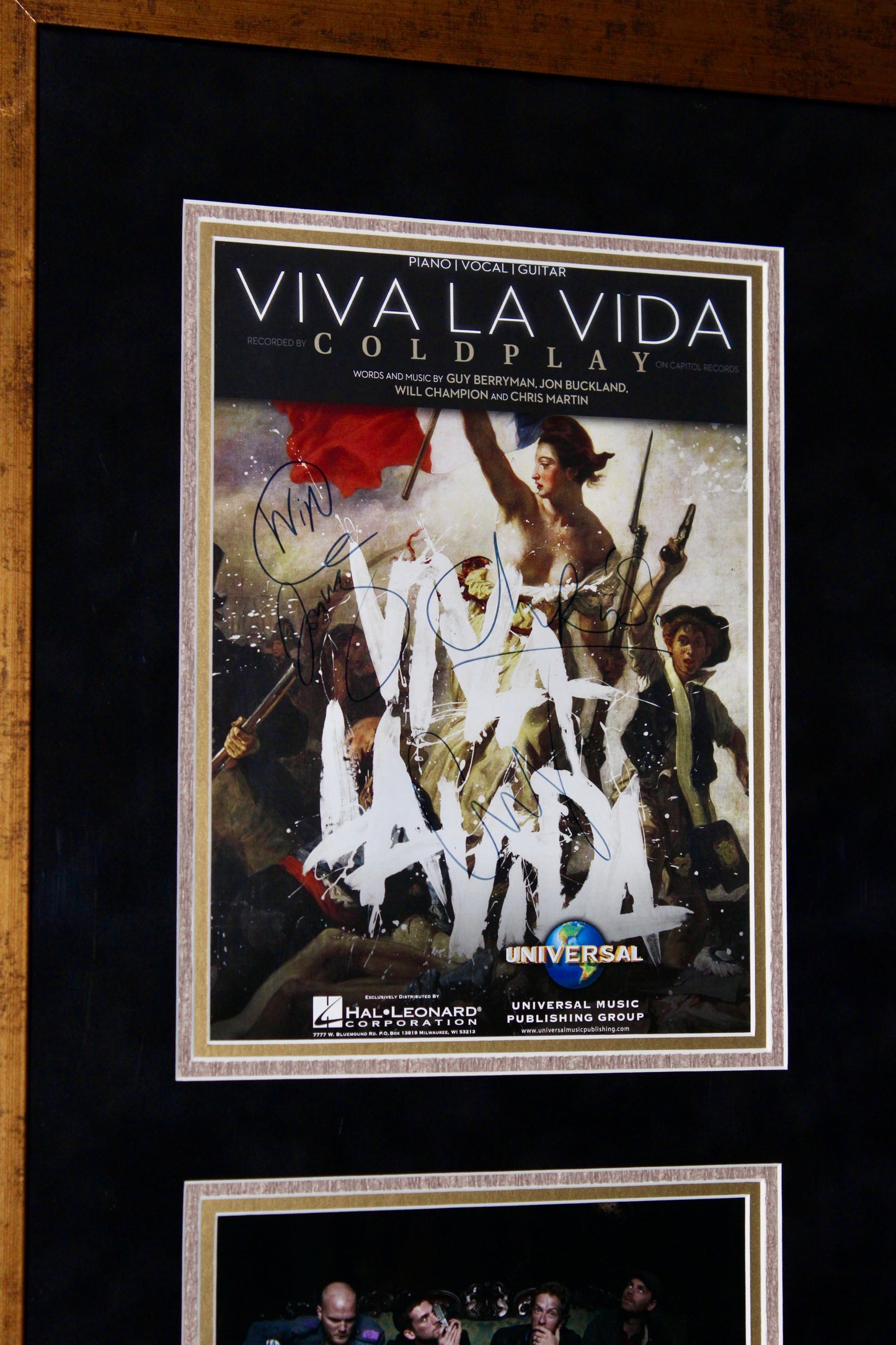 Signed and Framed Coldplay "Viva La Vida" Picture 18x34