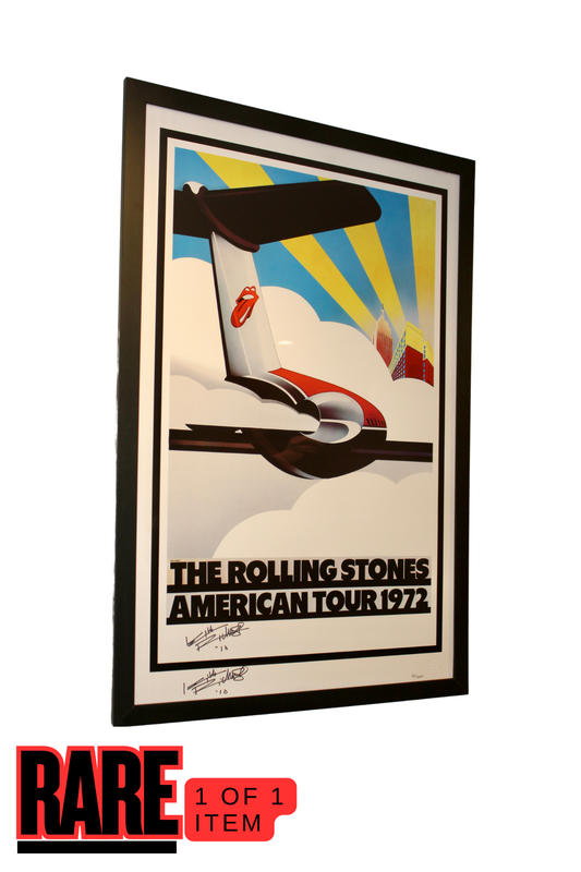 One-of-a-Kind Double Signed by Keith Richards Rolling Stones American Tour 1972 Poster (Numbered Print 16/1000) 24x28