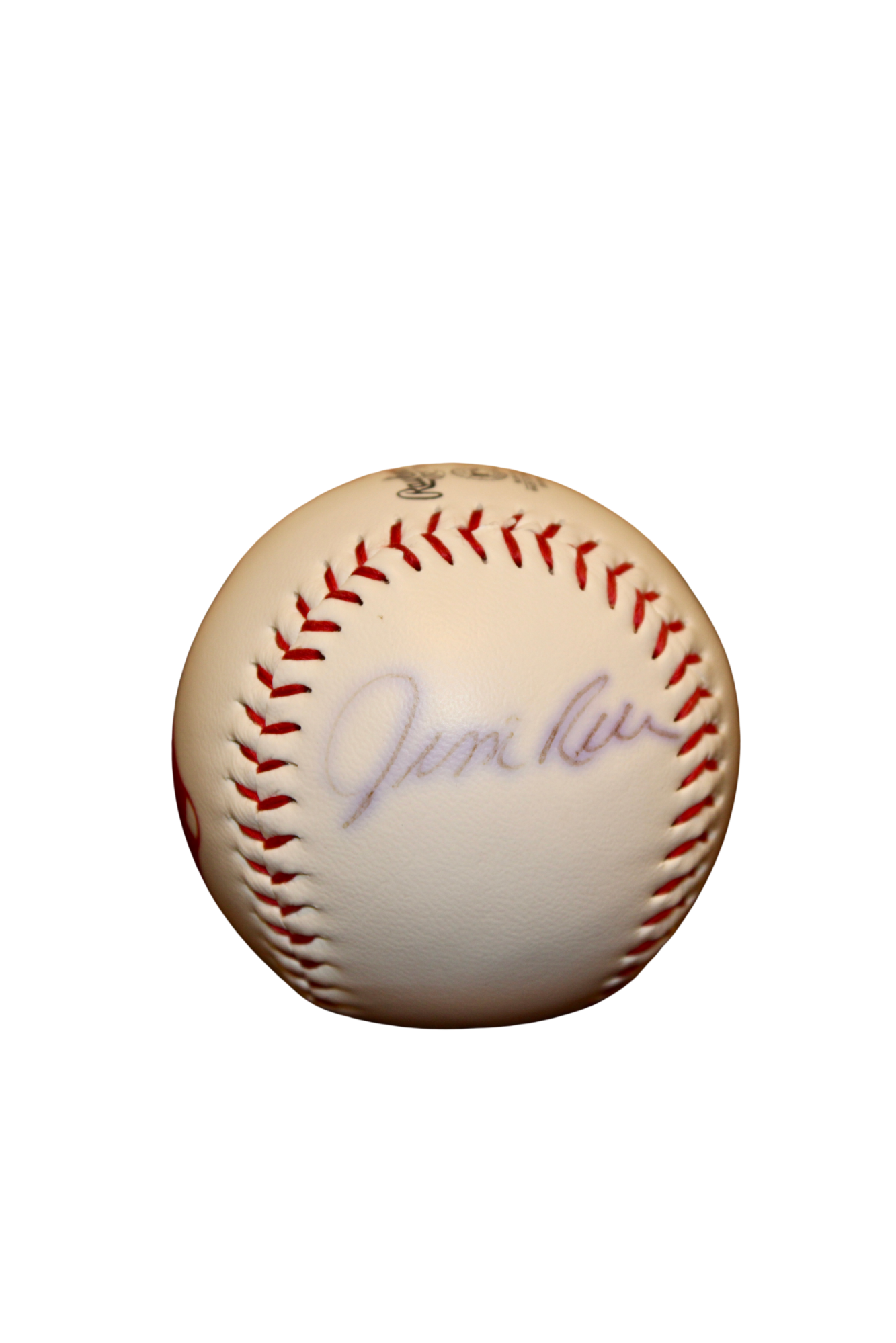 Hand-Signed Baseball by Hall of Famers Jim Rice and Dennis Eckersley