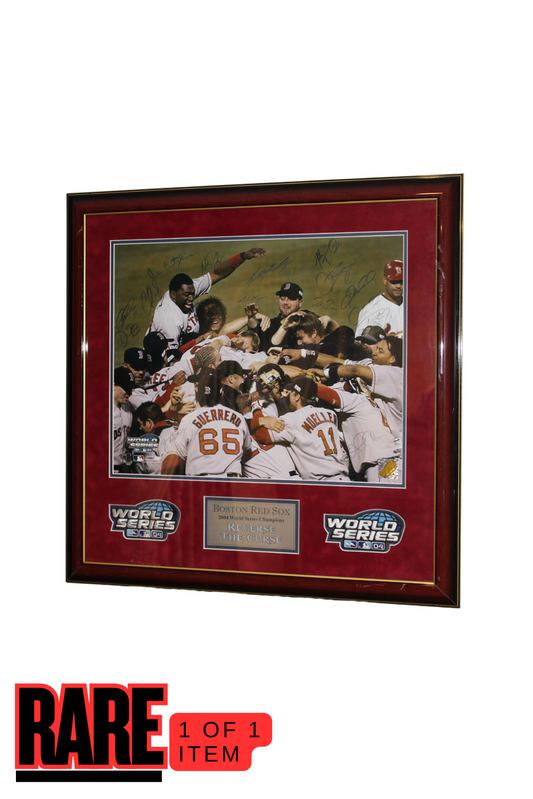 Red Sox 2004 Champions "Reverse the Curse" Team-Signed and Framed Picture 28x28