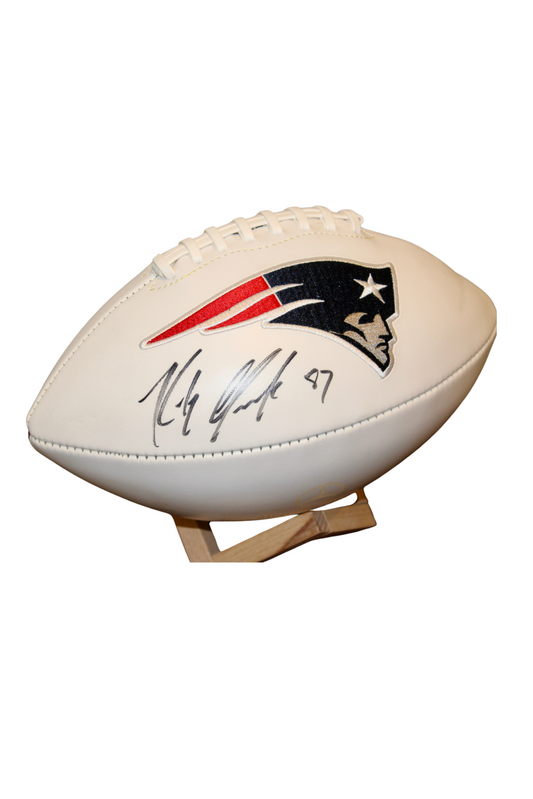 Rob Gronkowski Hand-Signed Patriots Football with Emblem