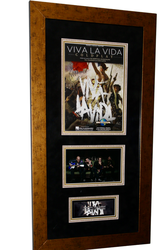 Signed and Framed Coldplay "Viva La Vida" Picture 18x34